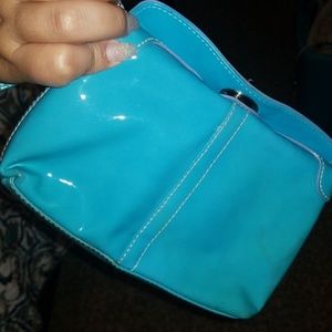 Teal Coach wristlet